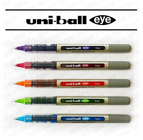 Uni-Ball Eye - Rotulador de punta fina, 5 unidades, multicolor