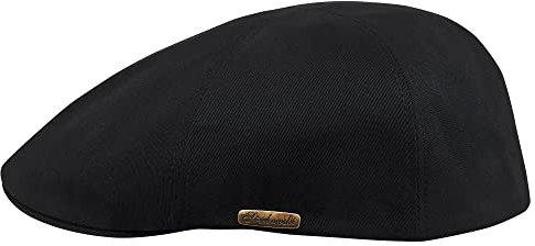 Sterkowski Modell Rusty | 100% Gekämmte Baumwolle Schiebermütze für Herren und Damen | Flatcap Sommer Schirmmütze Kappe Newsboy Cap Hüteüte Leicht Luftig Cabrio Gatsby Golf Vintage Schwarz 58