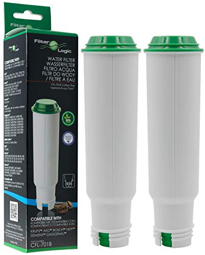 Filterlogic CFL-701B | 2x Wasserfilter kompatibel mit Krups, Nivona, Melitta Kaffeevollautomaten - ersetzen F088 Aqua Filter, NIRF-700 Wasserfilterpatrone, Pro Aqua Filterpatrone Frischwasserfilter