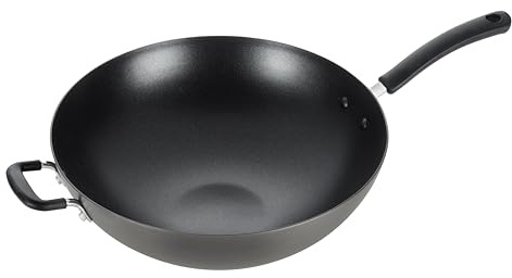 T-FAL Ultimate Hard Anodized Nonstick Wok 14 Inch Cookware, Pots and Pans, Dishwasher Safe Black