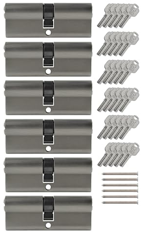6x Profilzylinder 90 mm 45/45 gleichschließend Not- und Gefahrenfunktion inkl. 30 Schlüssel