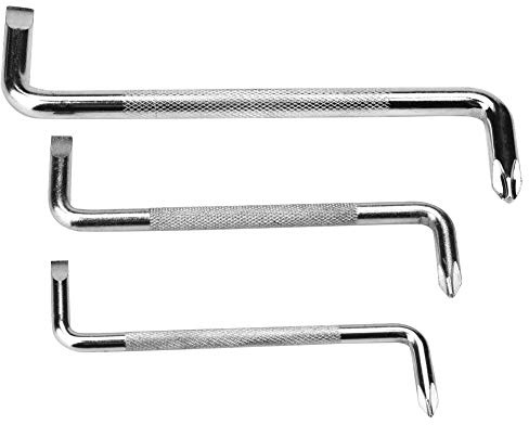 Jeu de 3 tournevis PCS, tournevis à angle droit en forme de Z à double tête en acier au chrome vanadium