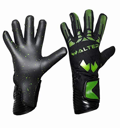 WALTER Guanti da Portiere Modello Partner (7, Black-Green Neon)