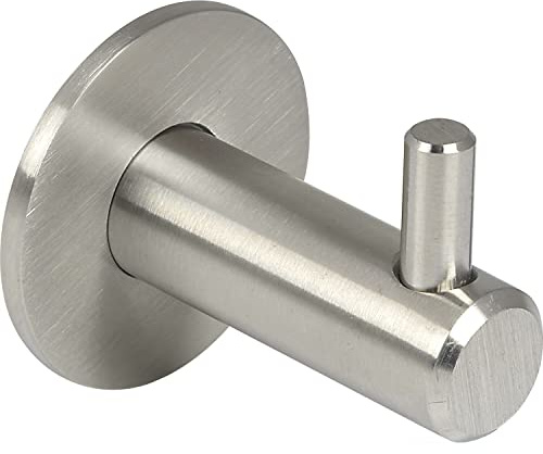 ACCURIDE Technik-Team Mantelhaken Tonina 1 mit Platte ø 35 mm, Garderobenhaken Tiefe 42 mm, Edelstahl gebürstet