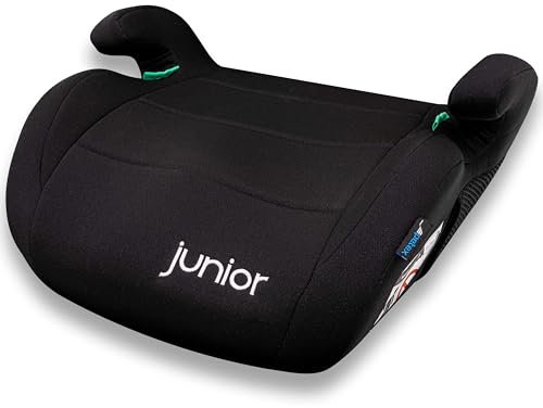 PETEX Max Rialzo seggiolino auto per bambini, secondo la norma i-Size R129, nero, 1 pezzo