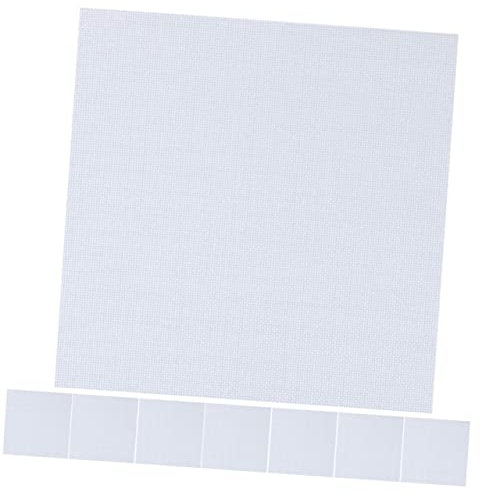 SHINEOFI 8 Piezas Tela De Punto De Cruz Paño De Rejilla Cruz De Tela Blanca Paños De Rejilla Bordados Tela De Bordado Portátil Tela De Lona Coser Telas Poliéster Material 14ct