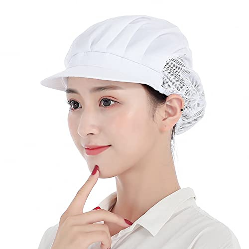 Chapeaux de Chef Unisexe Toque Cuisine Casquette de Travail Élastique Chapeau de Cuisine Service Bonnet pour Atelier Usine Restauration Boulangerie