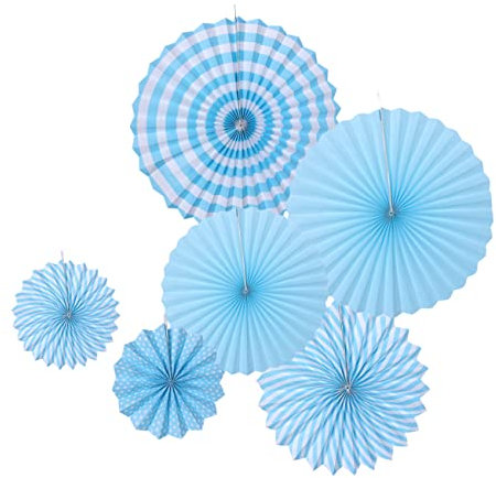Yardenfun 6 STK Papierblumen Verleihen Sie Ihrer nächsten Party mit Dieser Papierfächerblume eine besondere Note Papier-Fan-Hintergrund buntes Seidenpapier schmücken Girlande Quaste Kranz