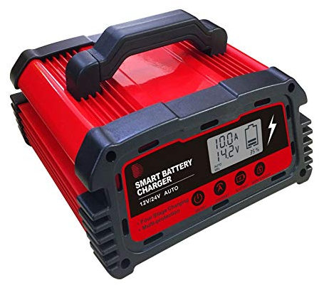 Autobatterie Ladegerät,Batterie Ladegerät Auto 20A Voll Smart Battery Charger Maintainer 12V 24V Motorrad Auto Batterie Stromversorgung