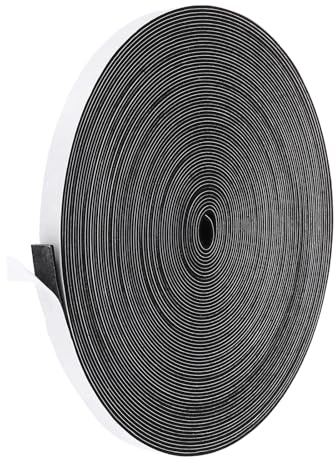 PATIKIL Weather Stripping Door Seal Strip, 1/2 Inch x 1/16 Inch x 66 Ft Self Adhesive Soundproof High Density Foam Tape Insulation for Door Window Air Conditioning, Black