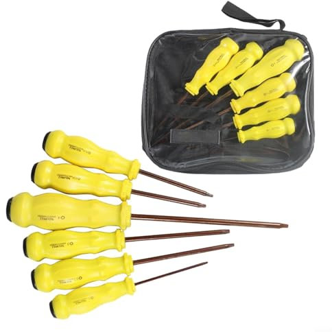 ZYNCUE Lot de 6 tournevis Torx carrés pour réparation automobile, meubles et appareils électroniques