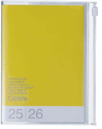 MARK'S 2025/26 Taschenkalender, A6 Colors, Yellow: Von September 2025 bis Dezember 2026