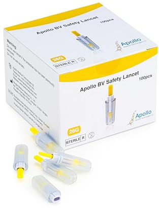 Apollo BV Safety Lancets - 100pcs/box (26G)