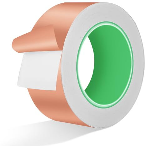 Cinta de Caracol Autoadhesiva de Cobre 50mm x 20m - Repelente Contra Babosas y Caracoles, Lámina Defensa ((50mm x 20M))