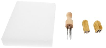 TEMPNAP Juego de Agujas de Punzón de Lana Herramientas de Manualidades 8 Agujas Mango de Madera Ergonómico para Fieltro y Costura para Manualidades Diy