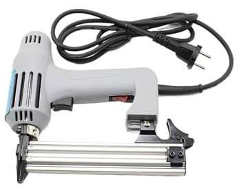 TIEOAXFT 2 In 1 Electric Nailer Aluminum Alloy Tip Nail Stapler for Frame with Staples Nails Carpentry Woodworking Tools F15/F30/F25 Nail(Gray)