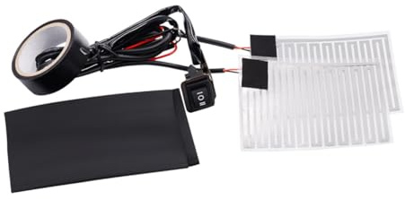 Cabilock 1 Set Manopole Riscaldate per Pad Riscaldante per Manubrio Regolabili Temperatura e Facile Installazione Nero