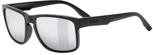 Uvex poise Sportbrille, black matt/mir. silver, one size | 100% UVA-, -B, - C Schutz - beschlagfrei