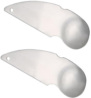 Ciieeo 2pezzi Cucchiaio in Acciaio per Pelare Kiwi Utensile per Scavare di Frutta Palette per Frutta da Cucina