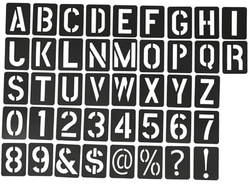 Cabilock Inkjet Template Number Alphabet Stencils Painting Fabric Spray Paint Stencil DIY Templates Letters for Wall Crafts