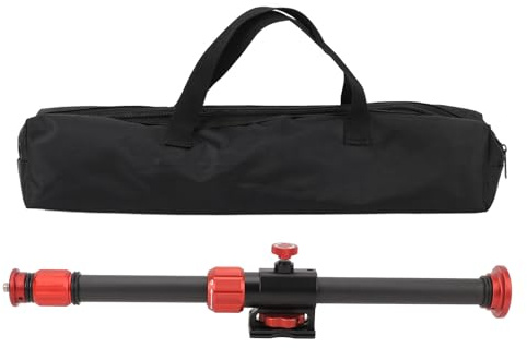 WIHFHGZ Tripode Cenital, Brazo de Extensión de Aluminio y Fibra de Carbono 50-81cm, Carga 5kg - Rotación 360° Horizontal, Diseño Portátil con Bolsa, Ideal para Fotografía Aérea y Macro