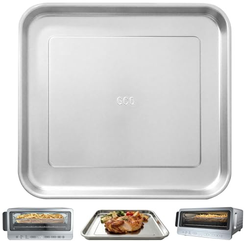 GCQ Air fryer Replacement Parts for Ninja Flip Toaster Oven Air Fryer 8 in 1 SP151, 12.9''× 11.5'' Food Grade Stainless Steel Air Fryer Grill Pan Accessories Crisper Plate Tray Rack, Dishwasher Safe