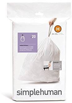 simplehuman - code H, custom fit bin liners, 20 pack