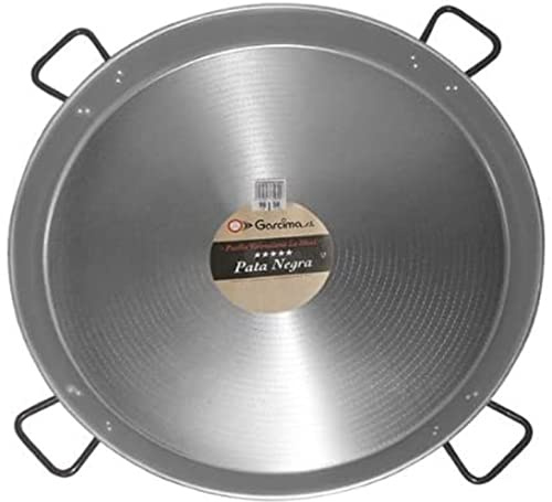 Garcima Paella Pfanne Stahl poliert, grau, 90 cm