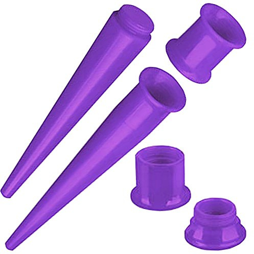 Piercingfaktor Piercing Ohrpiercing 2 in 1 Set Dehnstab Dehnungsstab Expander Flesh Tunnel 8mm Lila