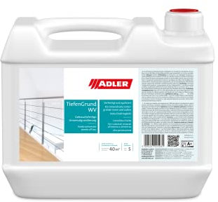 ADLER Tiefengrund WV 10 Liter, lösemittelfrei, Wand-Grundierung für saugende Untergründe Putzgrund, Beton, Fassaden, Gipskarton, Estriche