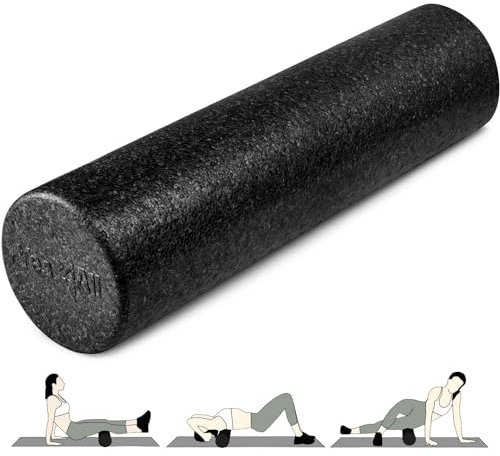 Yes4All Hochdichter EPP Runder Rücken-Foam Roller, Trainingsrolle für Yoga, Pilates & Dehnen – 30, 45, 60, 90 cm