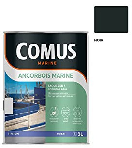 ANCORBOIS MARINE NOIR- 3L Laque microporeuse pour la protection et la décoration des bois et dérivé