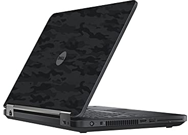 AlphaWraps Skin for Dell Latitude E5420 Laptop | Black Camo | Protective and Durable Vinyl Decal wrap Cover | Made in The UK