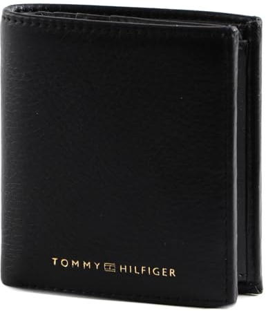 Tommy Hilfiger Herren Portemonnaie TH Premium Leather Trifold Klein , Schwarz (Black), Einheitsgröße