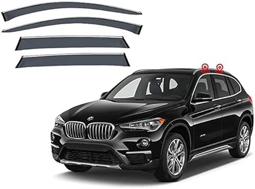 Premium Qualität Windabweiser Auto Regenabweiser Regenschutz 4Pcs für BMW X1 F48-2016-2022+ Seitenscheiben vorn und hinten