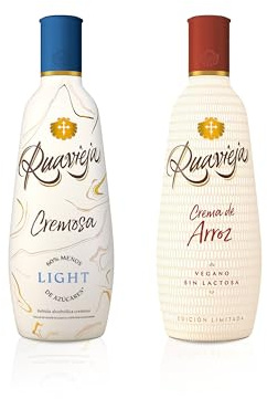 Ruavieja Cremosa Light Licor de Crema, 70cl & Licor Crema de Arroz - 700 ml