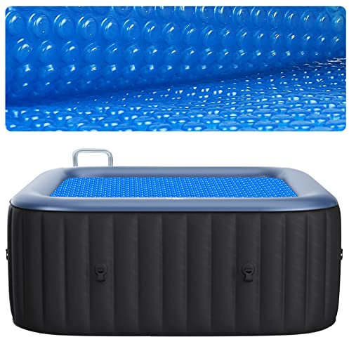 KETNET 1,8 x 1,8 m Solar-Whirlpool-Abdeckung, Spa-Blasen-Abdeckung, Decke für 1,8 x 1,8 m, quadratisch, Whirlpool, Spa, Luftpolsterfolie, kleine Poolabdeckung, 15 mm Kreis, Wärmedämmung, schwimmende