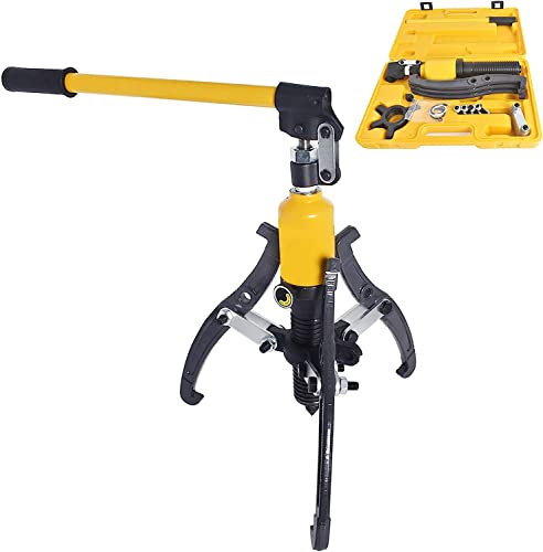 OITTo 5T Hydraulischer Zahnradabzieher 3-Backen-Abzieher-Satz Hydraulischer Lagerabzieher 3-in-1-Pumpenölrohr-Ziehmaschine Radlager-Ziehseparator