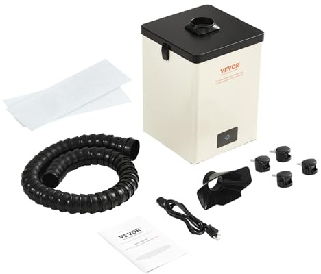 VEVOR Aspirador de Vapor de Soldadura Ventilador de Trabajo de 150 W Filtro de 3 Capas 332 m³/h Absorbente de Humo para Soldadura Compacto para Reparación de Teléfonos de Soldadura DIY Impresión 3D