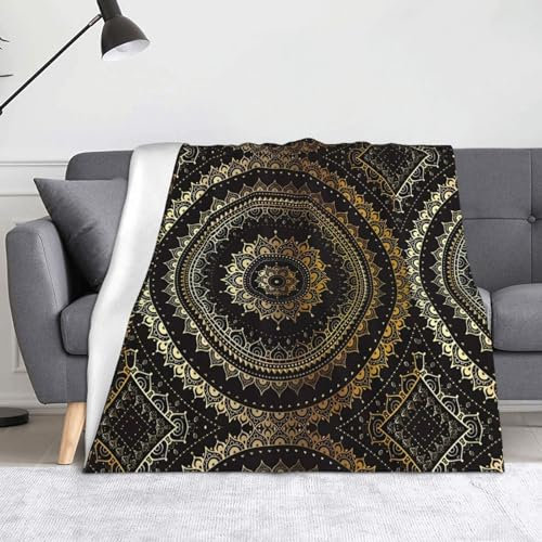 MYGANN Kaleidoskop Mandala-Überwurfdecke, Überwurf, Decke, 150 x 125 cm, für Sofa, Bett, Heimdekoration, Weihnachten, Erntedankgeschenk