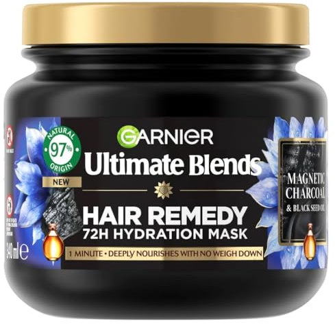 Garnier Ultimate Blends Magnetic Charcoal Hair Remedy - 340ml: Detoxify and Revitalize Your Hair