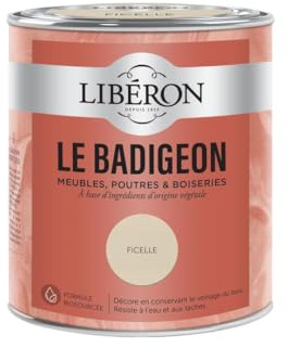 Libéron Le Badigeon meubles, poutres et boiseries, Ficelle 0,75L | A base d'ingrédients d'origine végétale, Décore en conservant le veinage du bois, Résist à l'eau et aux taches