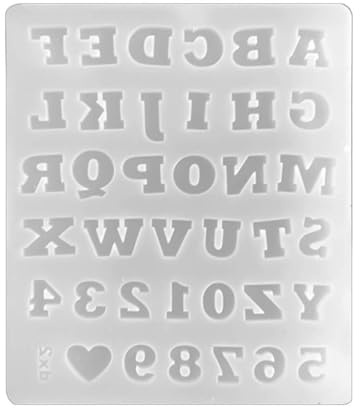 CASNO Silicone Mould, A-Z English Letter Resin Mold Mini 0-9 Number Silicone Molds for Jewelry Making Decors Ornament Resin Molds DIY Crafts