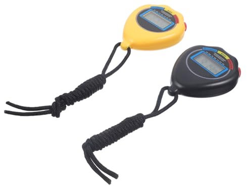 INOOMP 2stücke Digitale Stoppuhr Sport Timer Mit Zwischenzeitfunktion Für Fitness Training Kochen Backen Prüfungen Tragbar Robust