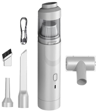 Aspirateur sans fil | Aspirateur de voiture sans fil | 200 W portable avec puissance de 19 000 Pa | Léger, avec cordon et sac | Parfait pour l'intérieur de la voiture, la maison et l'épilation des