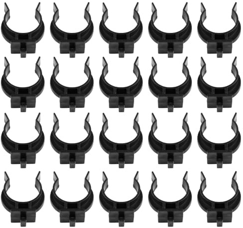 20 Stück Sockelhalterungen für die Küche 27mm, Universelle Sockelleisten Clips für Küchenfüße, Küchensockel Clips Kunststoff-ABS, Sockelleisten Clips Passend für Küchen Sockelblende