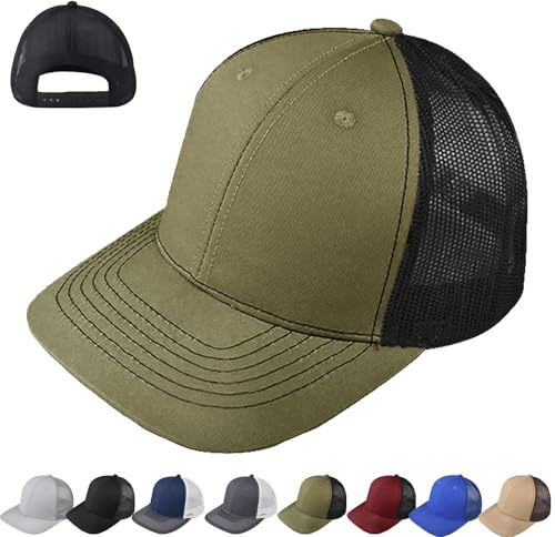 CWENDANER Unisex Baseball Mütze, Mesh Trucker Cap, Damen und Herren Kappe, Netzstoff Verstellbare Baseball Cap, Trucker Herren, Einheitsgröße, Für Sport Reisen Drauße