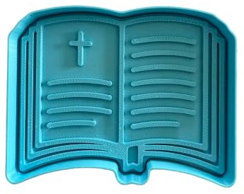 Tagliabiscotti.it - Bibbia aperta - Comunione - Cookies Cutter - Formina per Biscotti e PDZ - Stampo + Cutter - Dimensioni 8cm x 6,5cm x 1,2cm - colore casuale.