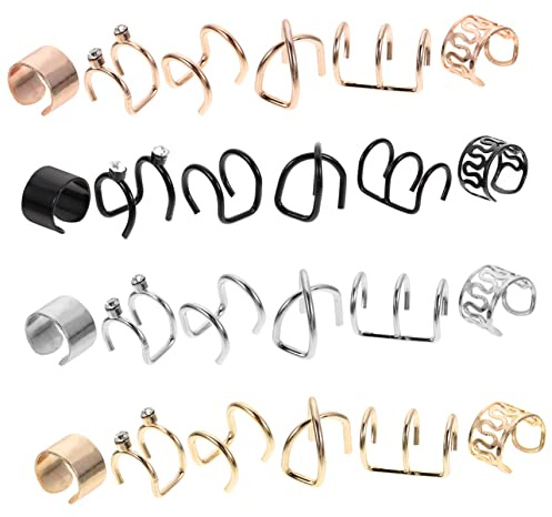 WRITWAA 48piezas Pinzas Trenza Sin Perforaciones Accesorios Moda Mujer Joyas Trenzas