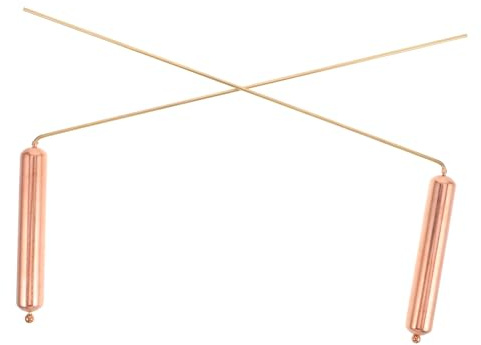 Baguettes de Sourcier 2pcs en Cuivre, Légères, Haute Précision | Chasse aux Fantômes et Repérage D’objets, Transport Faciles, Détection Ciblée, Lot de 2